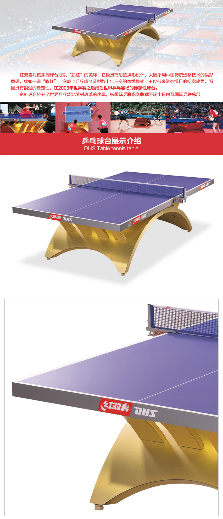 金彩虹乒乓球台_红双喜乒乓球桌_比赛专用乒乓球台-广西快盈VIII体育健身器材有限公司